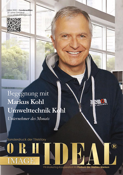 Cover Orhideal IMAGE Magazin Magazin März 2022 mit Markus Kohl - Umwelttechnik Kohl