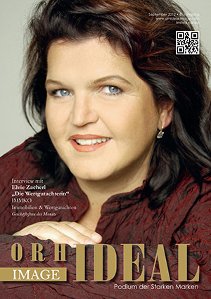 Cover Orhideal IMAGE Magazin Magazin September 2012 mit Elvie Zacherl - „Die Wertgutachterin“, IMMKO Immobilien & Wertgutachten