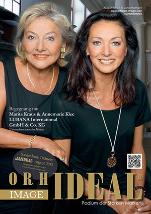 Cover Orhideal IMAGE Magazin Magazin August 2015 mit Marita Kraus & Annemarie Klee - LUBANA International GmbH & Co. KG