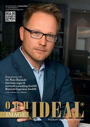 Cover Orhideal IMAGE Magazin Magazin November 2015 mit Dr. Peter Burnickl - first base seger & burnickl consulting GmbH , Burnickl Ingenieur GmbH