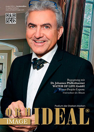 Cover Orhideal IMAGE Magazin Magazin August 2016 mit Dr. Johannes Pfaffenhuemer - WATER OF LIFE GmbH
