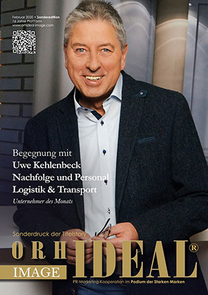 Cover Orhideal IMAGE Magazin Magazin Februar 2020 mit Uwe Kehlenbeck - Nachfolge und Personal, Logistik & Transport