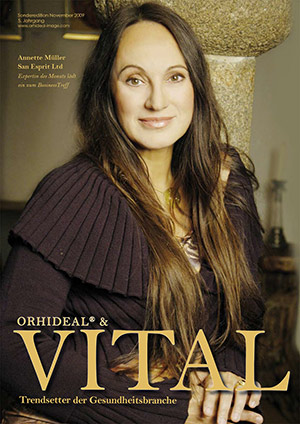 Cover Orhideal Vital Magazin November 2009 mit Annette Müller - San Esprit Ltd