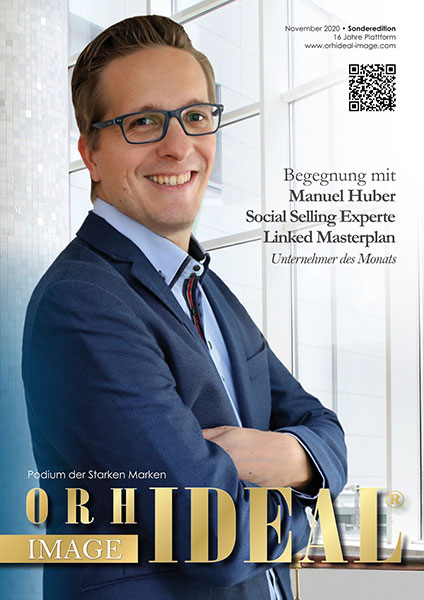 Cover Orhideal IMAGE Magazin Magazin November 2020 mit Manuel Huber - Social Selling Experte | Linked Masterplan