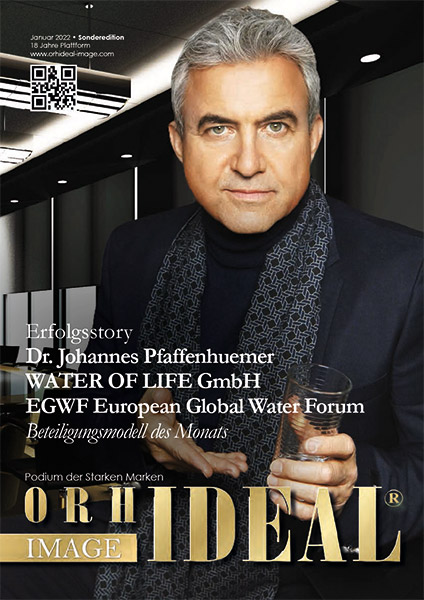 Cover Orhideal IMAGE Magazin Magazin Januar 2022 mit Dr Johannes Pfaffenhuemer - Water of Life GmbH