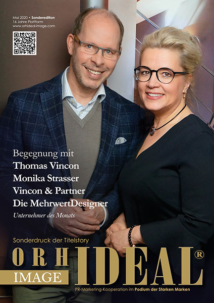 Cover Orhideal IMAGE Magazin Magazin Mai 2020 mit Thomas Vincon & Monika Strasser - Vincon & Partner - Die MehrwertDesigner