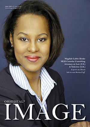 Cover Orhideal IMAGE Magazin Magazin März 2009 mit Magdale Labbe Henke - MLH Consular Consulting Attorney-at-Law (U.S.) & Solicitor (U.K.)