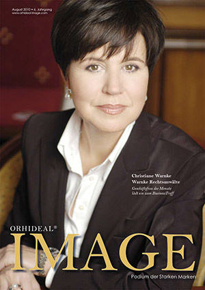 Cover Orhideal IMAGE Magazin Magazin August 2010 mit Christiane Warnke - Warnke Rechtsanwälte