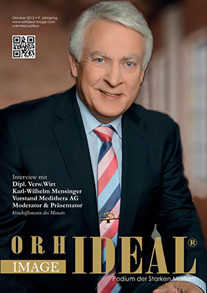 Cover Orhideal IMAGE Magazin Magazin Oktober 2013 mit Dipl. Verw.Wirt Karl-Wilhelm Mensinger - Vorstand Medithera AG